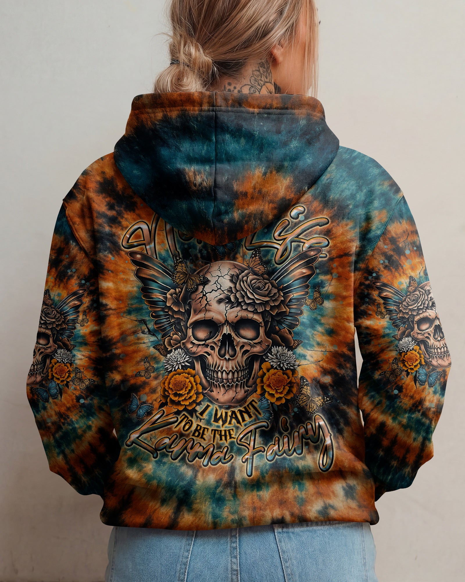 KARMA FAIRY SKULL BUTTERFLY ALL OVER PRINT - TLNT1501262