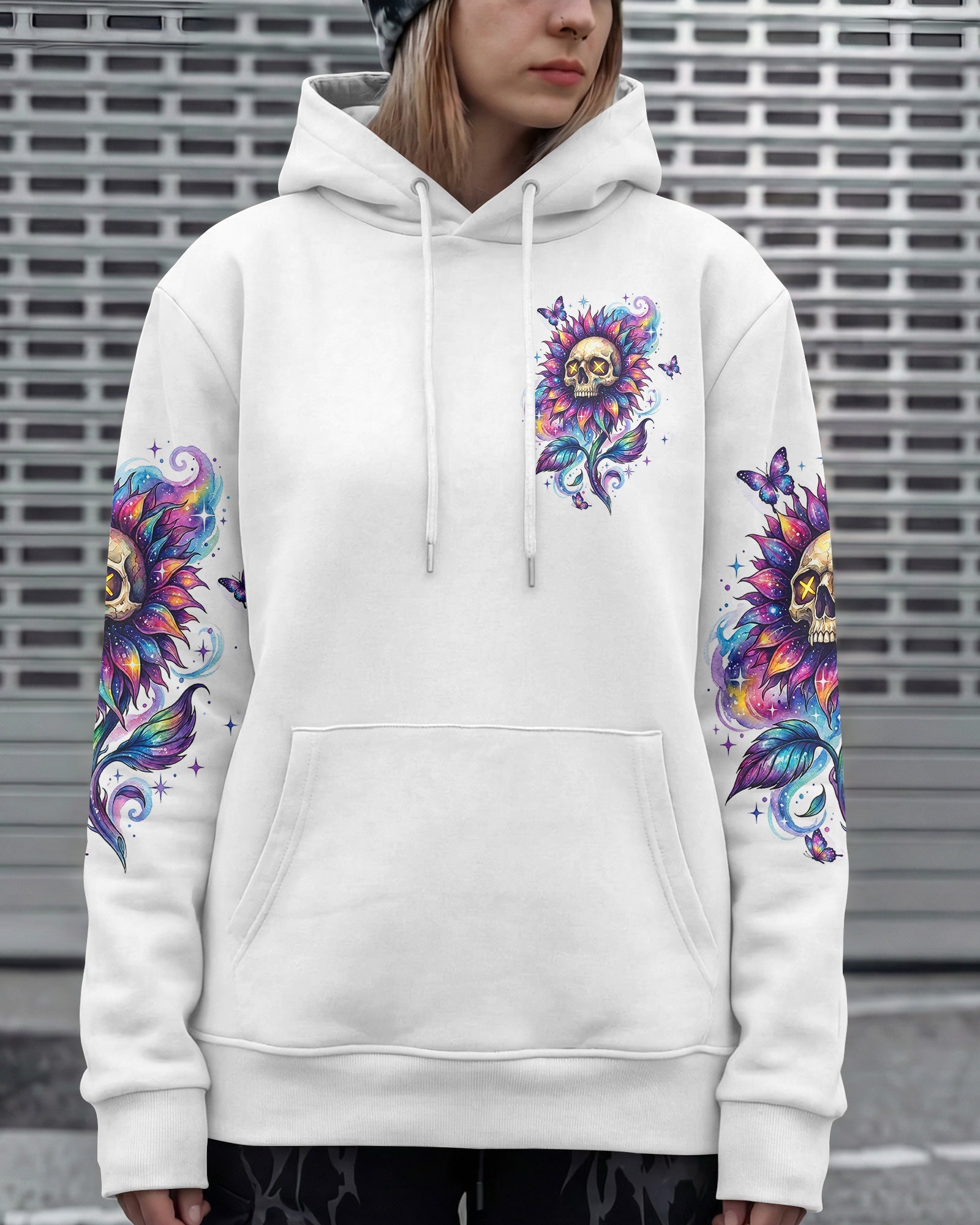 SHE IS SUNSHINE SKULL SUNFLOWERS ALL OVER PRINT  - TLHN1704263