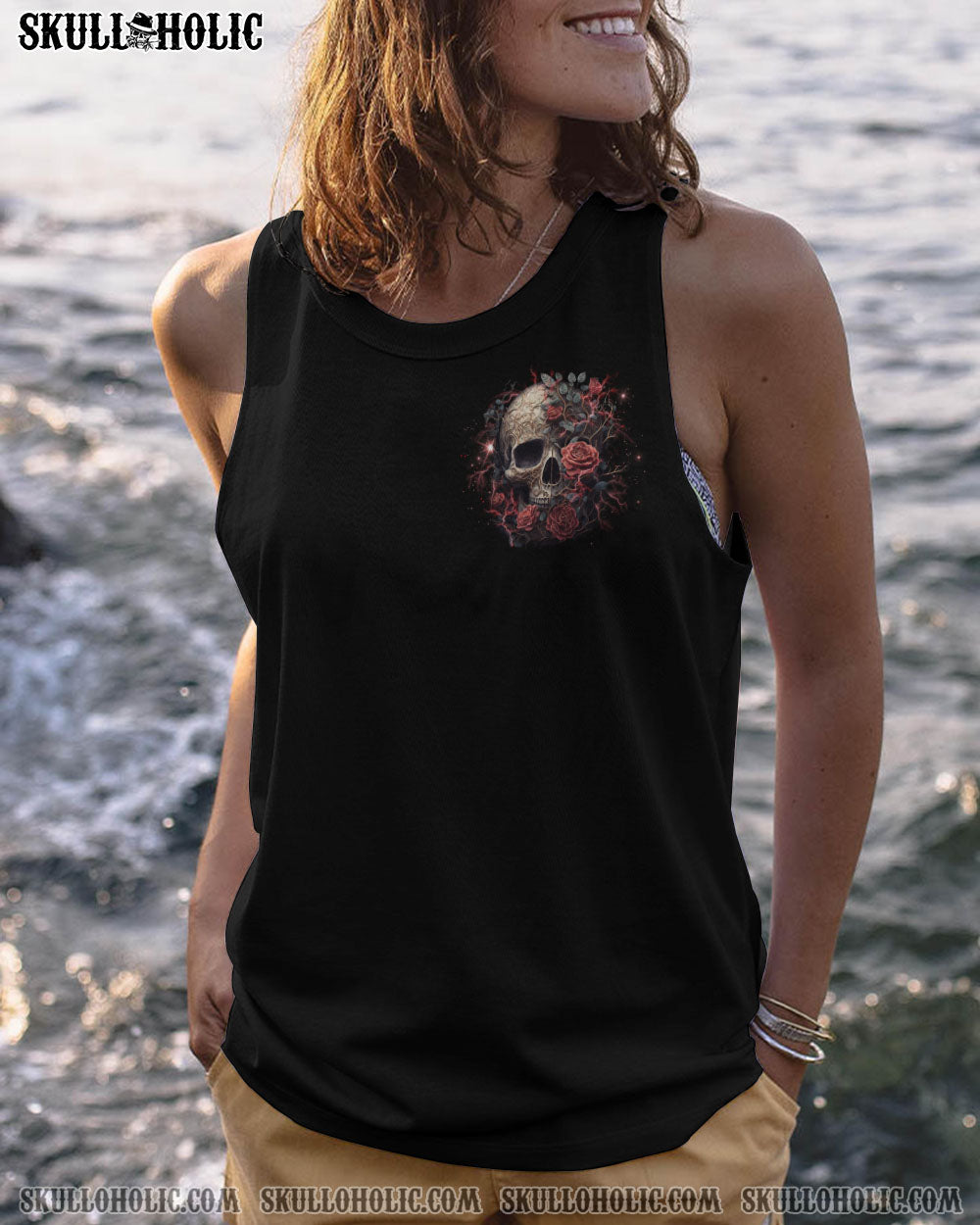 MY GIVE A F ROSE SKULL ALL OVER PRINT - TLNO1703233