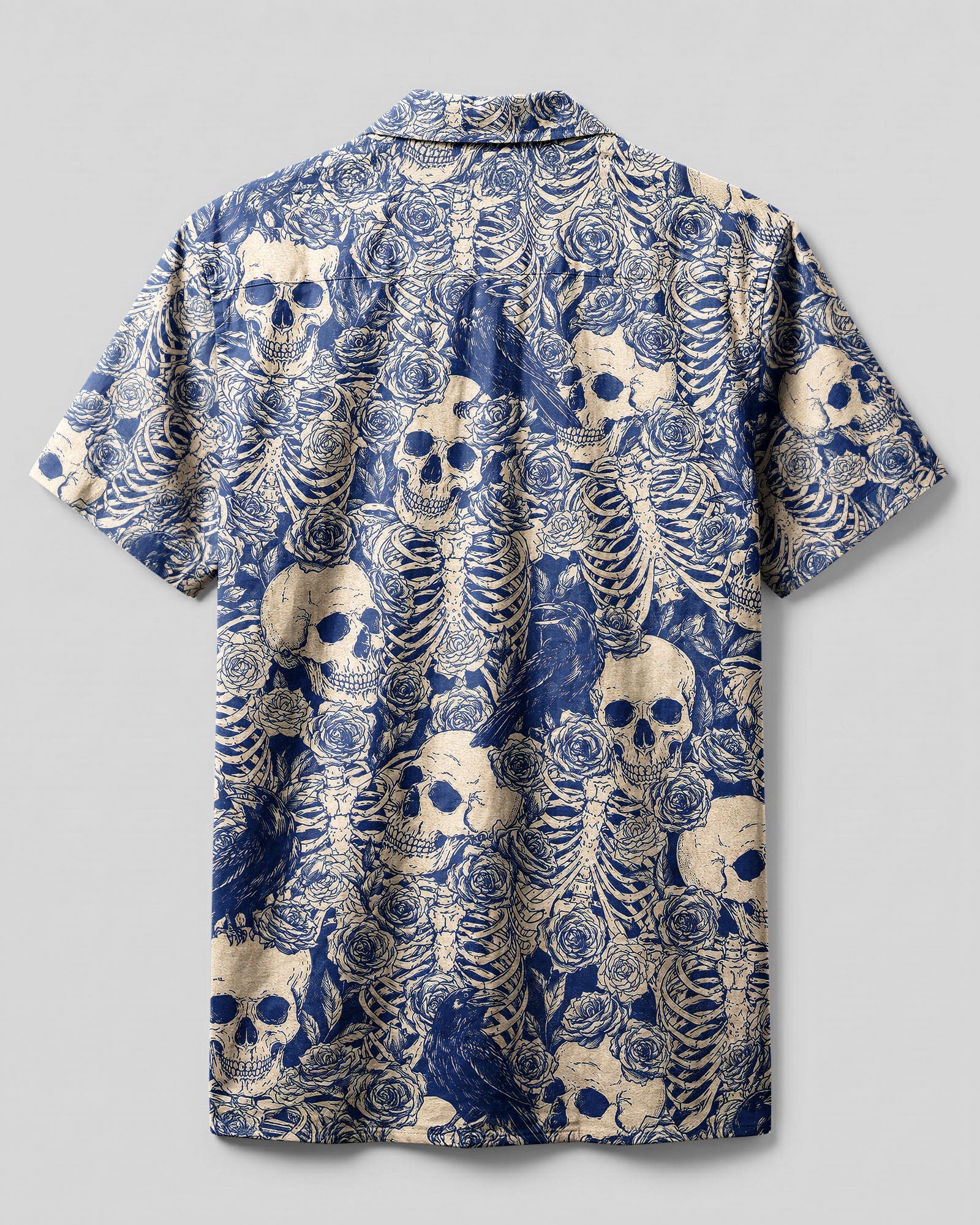 RAVENS SKELETON ROSE CAMP SHIRT - TLNT3006261