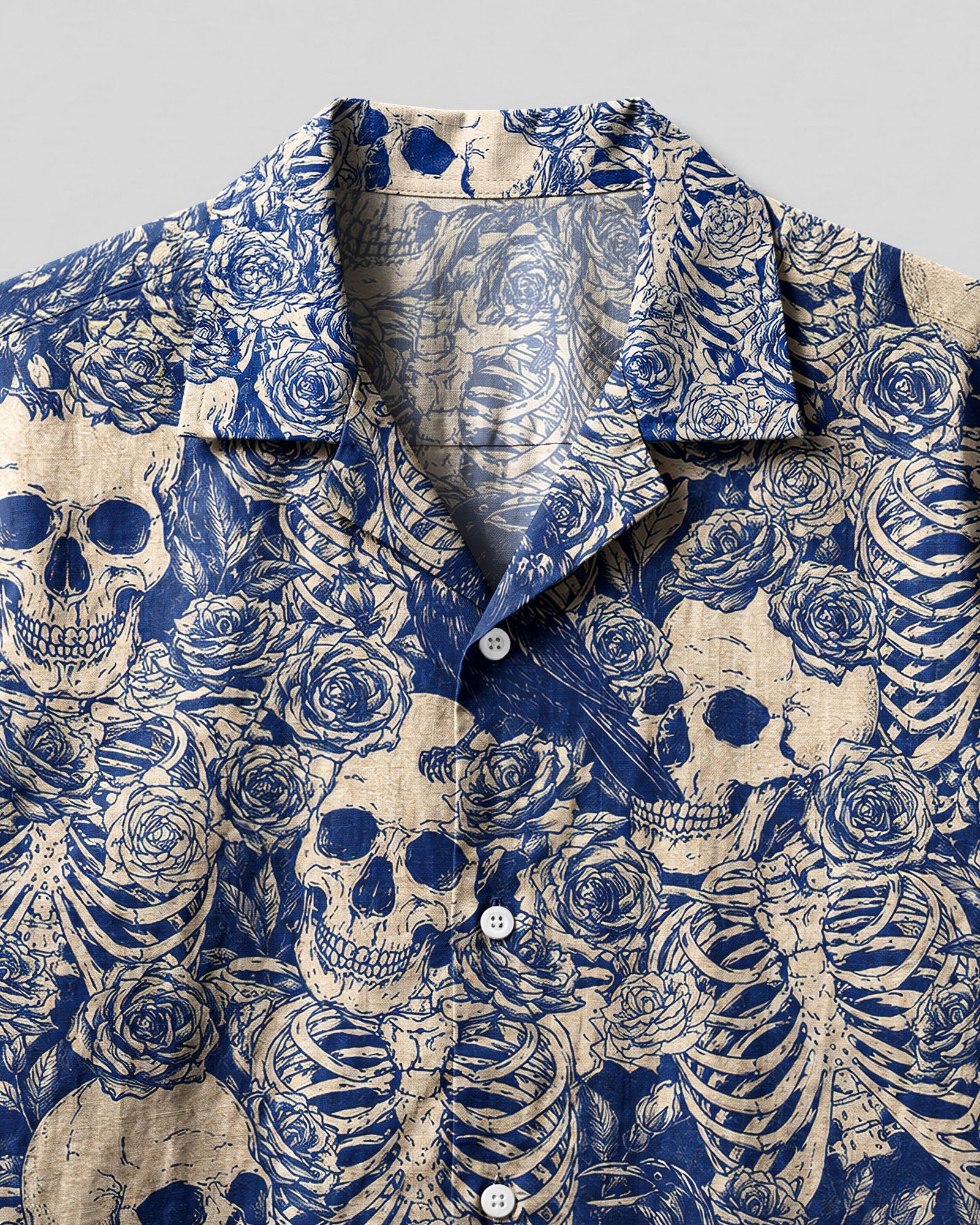 RAVENS SKELETON ROSE CAMP SHIRT - TLNT3006261