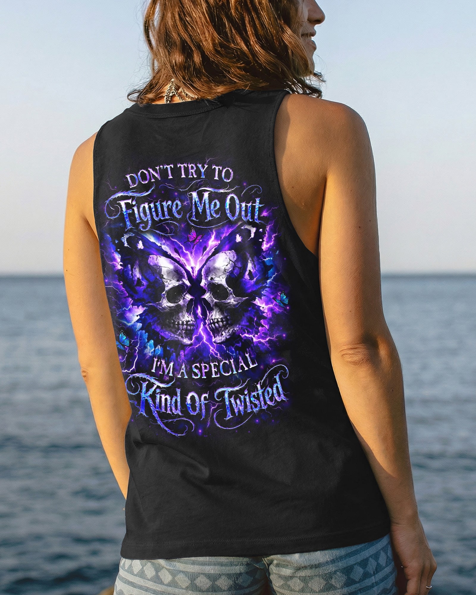 DON'T TRY TO FIGURE ME OUT SKULL ALL OVER PRINT - YHLT2302261
