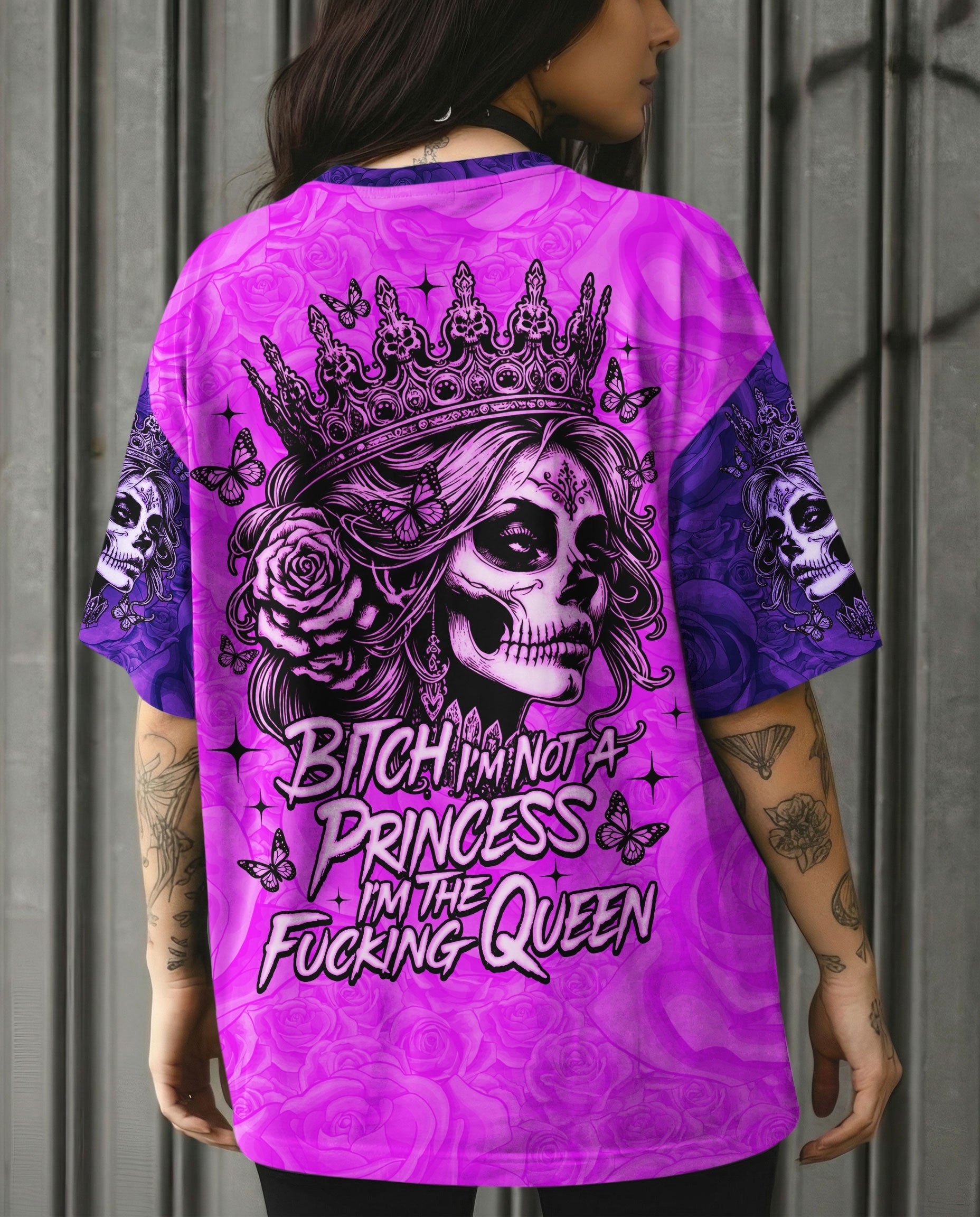 I'M THE F QUEEN SKULL LADY ALL OVER PRINT - TLNO1704262
