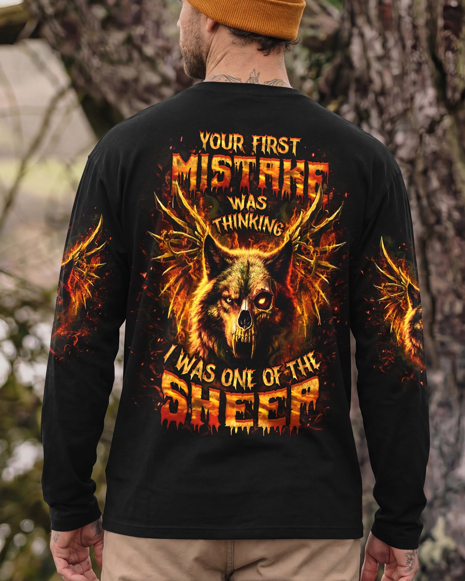YOUR FIRST MISTAKE WOLF SKULL ALL OVER PRINT - YHHN0901261