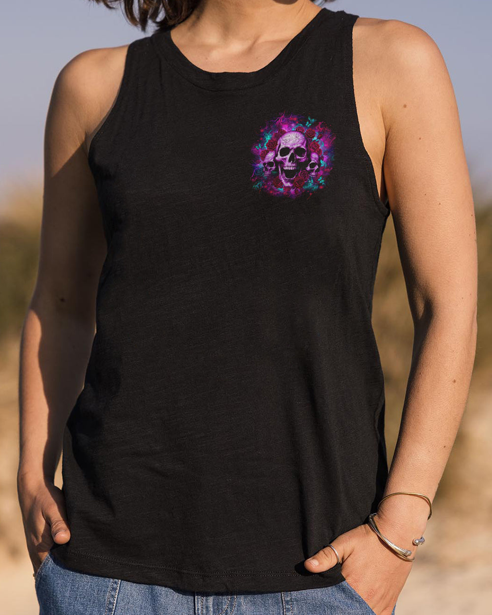 I HAVE 3 SIDES 3 SKULLS ROSE ALL OVER PRINT - YHLT1301261
